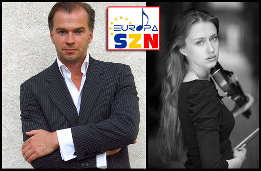 Dirijorul Gints Glinka și violonista Kristine Balanas