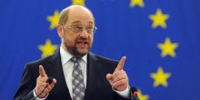 epa03063535 Martin Schulz, the newly elected President of the European Parliament speaks to the MPs in Strasbourg, France, 17 January 2012. The European Union's legislature elected German Socialist Martin Schulz as its new president, as part of a routine deal between the European Parliament?s two largest political groups to share its top post. Schulz replaces former Polish prime minister Jerzy Buzek of the European People's Party - the group with the most EU lawmakers - who led the legislature for the first two-and-a-half years of its 2009-14 term. Schulz will lead the assembly until the next election in 2014. EPA/PATRICK SEEGER  +++(c) dpa - Bildfunk+++