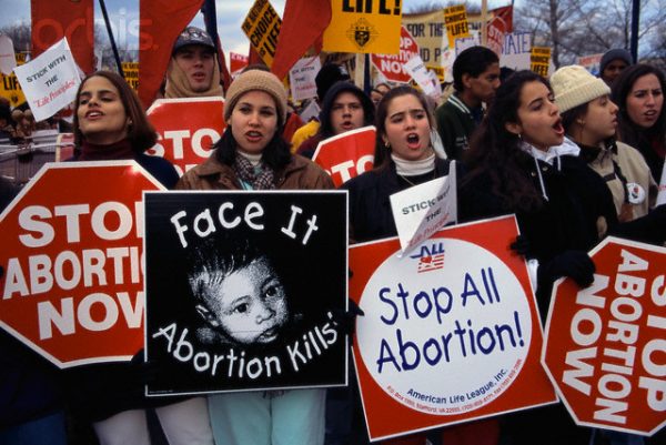 23 Jan 1995, Washington, DC, USA --- Young Pro-Life Supporters at March for Life Rally --- Image by © Mark Peterson/CORBIS