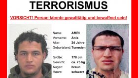 HANDOUT - Der am 21.12.2016 vom Bundeskriminalamt (BKA) zur Verfügung gestellte Fahndungsaufruf zeigt Fotos des tatverdächtigen Tunesiers Anis Amri, der am 19.12.2016 den Anschlag mit einem Lastwagen auf einen Weihnachtsmarkt in Berlin verübt haben soll. Für Hinweise hat die Bundesanwaltschaft bis zu 100 000 Euro Belohnung ausgeschrieben. ACHTUNG: Nur zur redaktionellen Verwendung im Zusammenhang mit der Fahndung Amris und nur bei Urhebernennung Foto: -/Bundeskriminalamt/dpa +++(c) dpa - Bildfunk+++