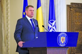 Presedintele Klaus Iohannis sustine la palatul Cotroceni o conferinta de presa, anuntand propunerea lui Eduard Hellvig pentru functia de director al Serviciului Roman de Informatii (SRI).