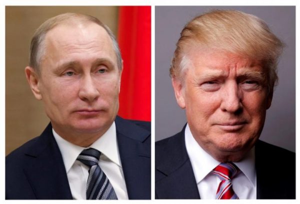 FILE PHOTO: A combination of file photos showing Russian President Vladimir Putin at the Novo-Ogaryovo state residence outside Moscow, Russia, January 15, 2016 and U.S. President Donald Trump posing for a photo in New York City, U.S., May 17, 2016. REUTERS/Ivan Sekretarev/Pool/Lucas Jackson/File Photos       TPX IMAGES OF THE DAY - RTS14Q0M