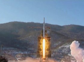 CORRECTION North Korea Rocket Launch